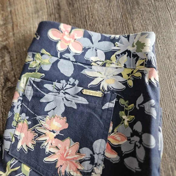 Spartina 449 maren pull on peeples song lattice leaf flower pants - Picture 9 of 10